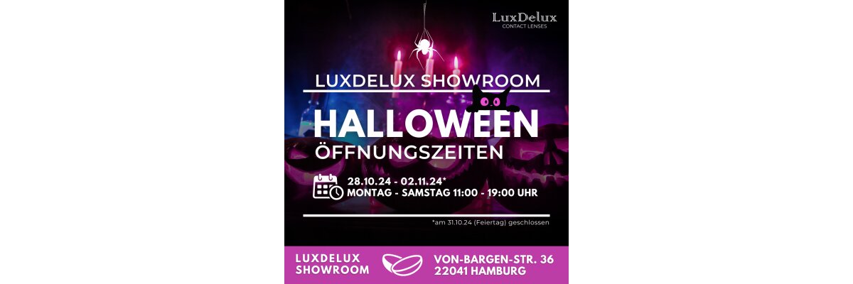 Halloween Kontaktlinsen in Hamburg kaufen - Farblinsen Wandsbek LuxDelux - Halloween Farbige Kontaktlinsen in Hamburg-Wandsbek kaufen - LuxDelux