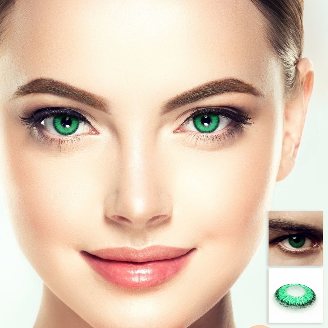Farbige grüne Kontaktlinsen - Kostümierung mit grünen Augen z.B. Joker Cosplay