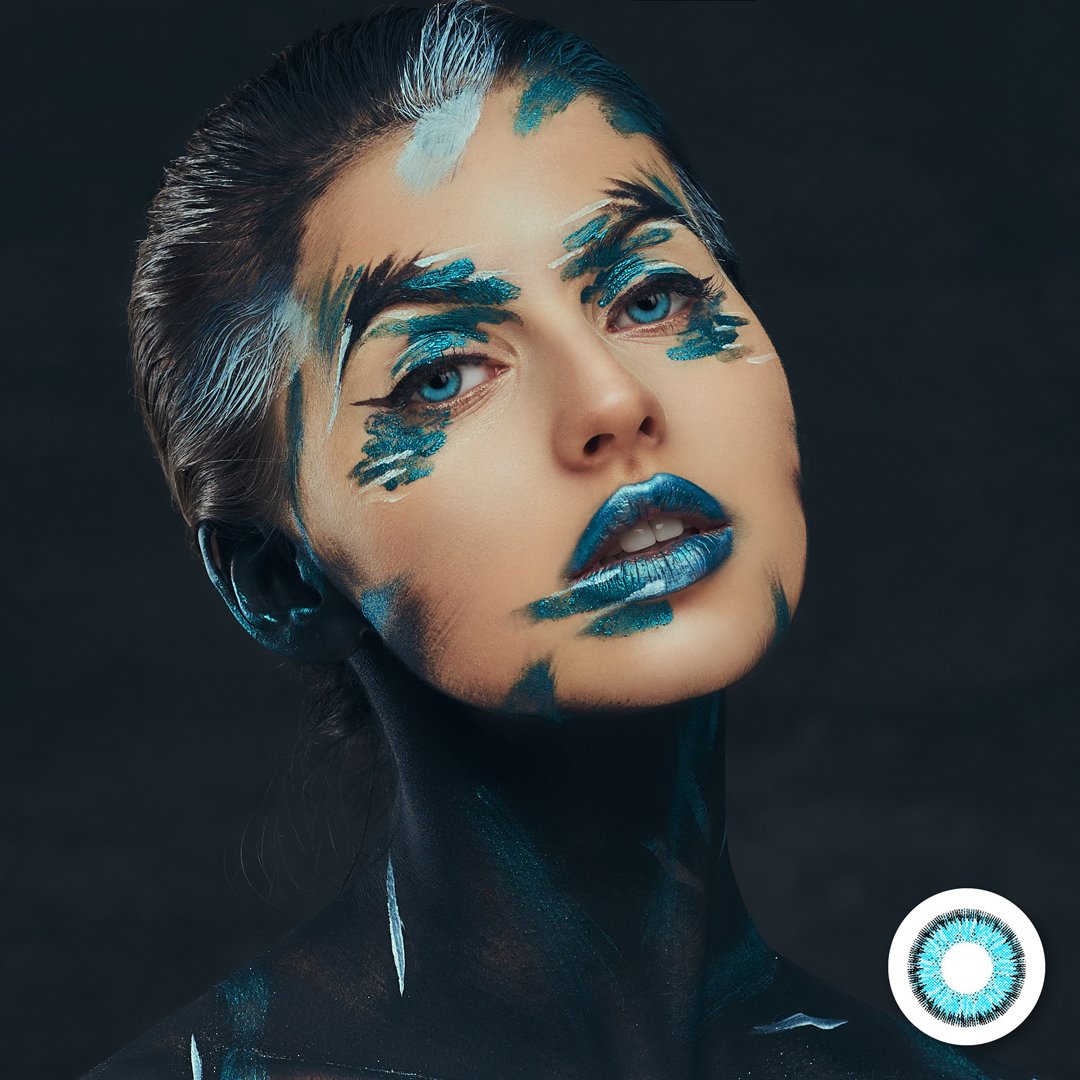 Blaue Kontaktlinsen geeignet für Cosplay