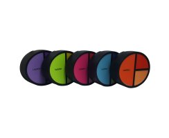 Aufbewahrungsbox für Kontaktlinsen als Set in "Schminkkastenform" in Gelb/Grün - mit Pinzette und Spiegel