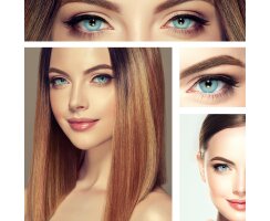 Calypso Blue-Beige blaue Farbige Kontaktlinsen für braune Augen ohne Stärke + GRATIS BOX