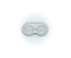 Kontaktlinsen Aufbewahrungsbox-SET-sehr stabil-mit Gummiverschluss-4 Stück-kompakt-Lila/Blau/Schwarz/Braun + Zubehör