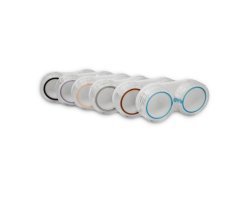 Kontaktlinsenbox modern sehr stabil handlich mit Gummiverschluss Grau