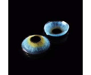 Kontaktlinsen Blau mit Stärke Bonito Blue-Beige No.1 - SH (Silicon-Hydrogel) -3.00 DPT (in Minus) + GRATIS BOX