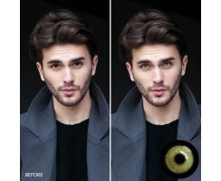 Kontaktlinsen für dunkle Augen - Fidelio Beige-Brown + GRATIS BOX -6.50 DPT (in Minus)