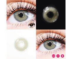 Bunte Kontaktlinsen mit Stärke - Baracuda Gray + GRATIS BOX -1.50 DPT (in Minus)