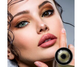 Weiche Kontaktlinsen für dunkle Augen - Baracuda Gray + GRATIS BOX -7.50 DPT (in Minus)
