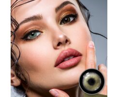 Graue Kontaktlinsen LuxDelux - Baracuda Gray - SH (Silicon-Hydrogel) No.8 + GRATIS BOX +2.25 DPT (in Plus)