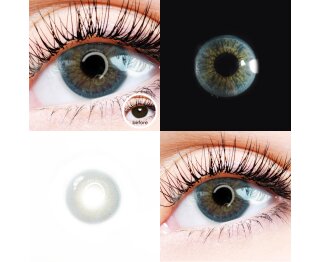 NYMPHE BLUE LUXDELUX leichte Deckkraft farbige Kontaktlinsen in Blau Grau – Light