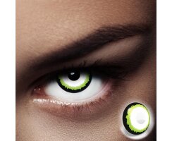 Kontaktlinsen farbig - Green Illusion (H-05) - Crazy Fun Helloween Party - Motiv Fasching Karneval Maske mit Aufbewahrungsbox