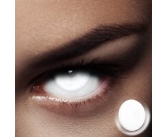 Kontaktlinsen farbig - New White (112) - Crazy Fun Helloween Party - Motiv Fasching Karneval Maske mit Aufbewahrungsbox