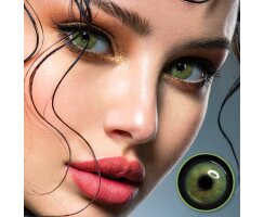 Lime Green Farbige Kontaktlinsen ohne Stärke 0.00 stark deckende weiche Linsen + GRATIS BOX