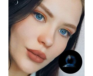 Naval Blue Limited Edition 3 Monatslinsen in Blau mit Umrandung - super angenehm für empfindliche Augen