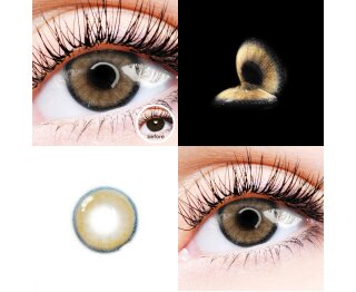 Cosmos Brown Farblinsen - Braun Beige Farbige Kontaktlinsen LuxDelux 3-Monatslinsen