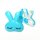 Kontaktlinsen Box mit süßem Häschen - Hase blau Linsen Etui Set mit Pinzette und Saugnapf