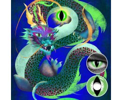 Green Dragon grüne Cosplay Drachenaugen 12-Monatslinsen LuxDelux