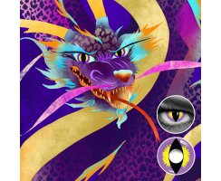 Purple Dragon lila Cosplay Drachenaugen 12-Monatslinsen LuxDelux