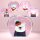 Kontaktlinsen Aufbewahrungsbehälter Rosa - Etui klein und süß Winter Motiv - Set mit Pinzette, Saugnapf, Box und Spiegel