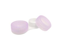 6er Pack Kontaktlinsenbehälter - Aufbewahrungsbox - Violet, Rosa und Grün - transparent und kompakt