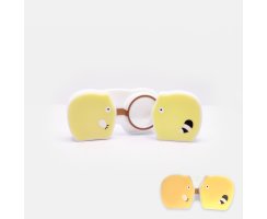 Animal Kontaktlinsenbehälter - Dual Case - niedlich in verschiedenen Farben Gelb