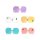 Animal Kontaktlinsenbehälter - Dual Case - niedlich in verschiedenen Farben Set- alle Motive (5 Stück)
