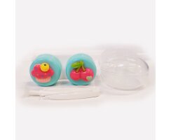 Cute Contact Lens Case - Kontaktlinsenaufbewahrung Box mit 4-Teilig - verschiedene Designs