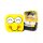 Kontaktlinsen Aufbewahrungsbox SET - Smiley - in gelb (yellow) mit Wangen