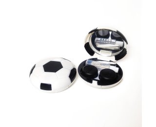 Fußball Kontaktlinsen Aufbewahrungsbox SET Kit - Box Kunststoff football Soccer Etui Reisebox Lagerung für Linsen Container