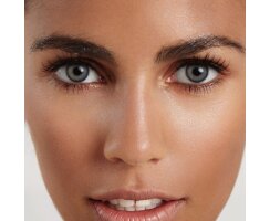 WABI SABI Platin Gray Farbige Kontaktlinsen - hellgrau -  mit und ohne Stärke - hochdeckende 3 Monatslinsen -0.75 in Minus