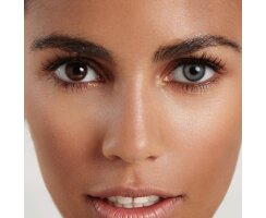 WABI SABI Platin Gray Farbige Kontaktlinsen - hellgrau -  mit und ohne Stärke - hochdeckende 3 Monatslinsen -0.75 in Minus