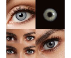 WABI SABI Platin Gray Farbige Kontaktlinsen - hellgrau -...