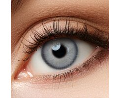 WABI SABI Platin Gray Farbige Kontaktlinsen - hellgrau -  mit und ohne Stärke - hochdeckende 3 Monatslinsen -3.50 in Minus