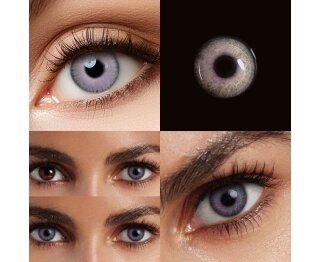 WABI SABI Archtic Gray Farbige Kontaktlinsen - grau -  mit und ohne Stärke - hochdeckende 3 Monatslinsen -1.00 in Minus