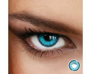 Farbige Kontaktlinsen Caribbean Blue - Blau (Light Blue) (ohne Stärke)