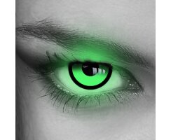 Farbige Kontaktlinsen UV - Neon Green F02 (ohne Stärke)