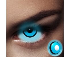 Farbige Kontaktlinsen UV - Neon Blue (ohne Stärke)