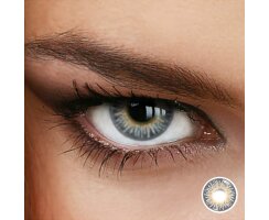 Farbige Kontaktlinsen Dreamy Grau (Rainbow Gray) graue Jahreslinsen ohne Stärke LuxDelux