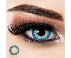 Farbige Kontaktlinsen Rainbow Topaz Blue - Blau (ohne Stärke)