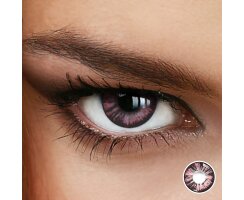 Farbige Kontaktlinsen Tiger Pink (ohne Stärke) - Halloween Farblinsen Rosarot mit Schwarz