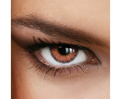 Farbige Kontaktlinsen True Hazel - braune Jahreslinsen ohne Stärke LuxDelux© geeignet für braune Augen
