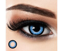 DOLLY BLUE - blaue Jahreslinsen ideal für Cosplay - 14.5mm ohne Stärke LuxDelux