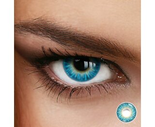 Farbige Kontaktlinsen Rainbow Aqua (ohne Stärke)