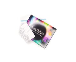 LuxDelux Contact Lenses - White Out LuxDelux with Power (-6.00 DPT)