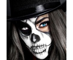 White Halloween Contact Lenses - White Out LuxDelux (-7.50 DPT)