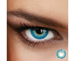Farbige Kontaktlinsen Rainbow Aqua + 4.25