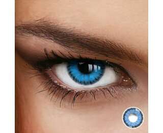 Farbige Kontaktlinsen Ocean Blue (MIT und OHNE Stärke/Power - von Minus -12.00 DPT bis Plus +5.00 DPT)