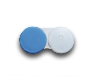 Kontaktlinsenbox - sehr stabil und handlich - Hellblau