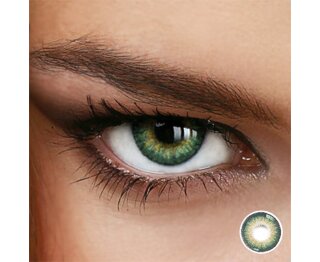Farbige Jahreslinsen - Jade Grün / Daisy Green +/-0.00 DPT (ohne Stärke)