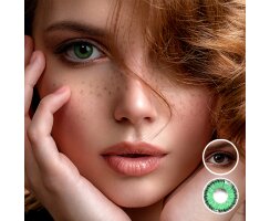 Farbige Kontaktlinsen Ever Green (MIT und OHNE Stärke/Power - von Minus -12.00 DPT bis Plus +5.00 DPT)