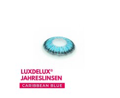 Farbige Kontaktlinsen Caribbean Blue (MIT und OHNE Stärke/Power - von Minus -12.00 DPT bis Plus +5.00 DPT)